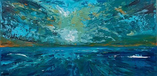 Turbulentes Meer - 20x40cm