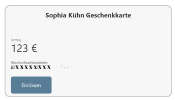 Gutscheinkarte per Post