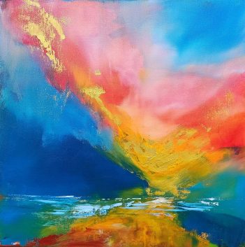 Sold: The sky is dancing - 50x50cm