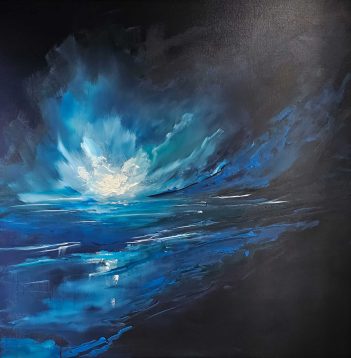 Vibrant Blues – 100x100cm