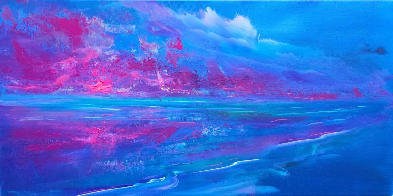A Dance of purples  - 30x60cm