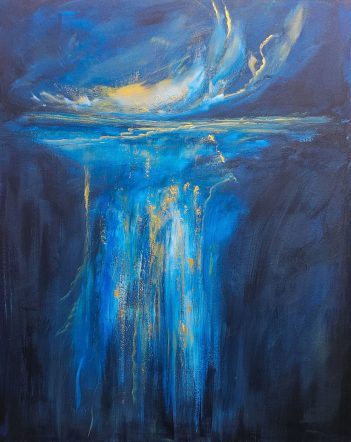 Blue water – 100x80cm