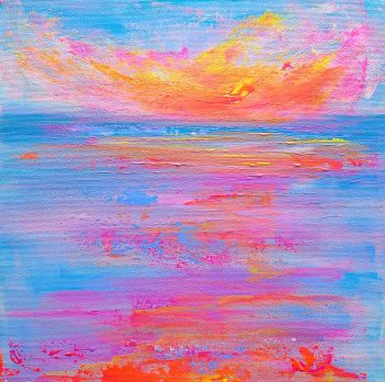 Neon Horizon – 30x30cm