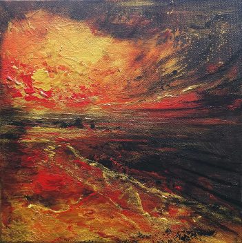 Reddish Horizon – 30x30cm