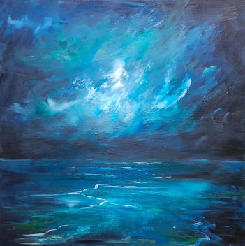 Azure Tempest – 100x100cm