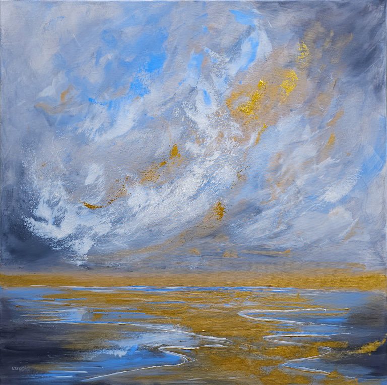 Shimmering Movements  - 100x100cm