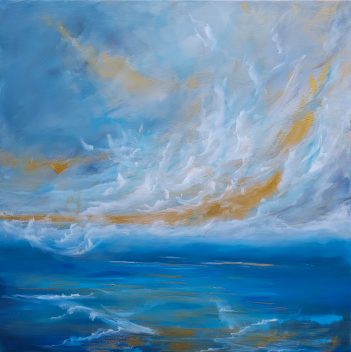 Sold – Blue Sea of Clouds – 100x100cm