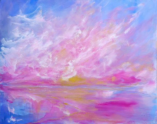 Raspberry Sky  - 80x100cm