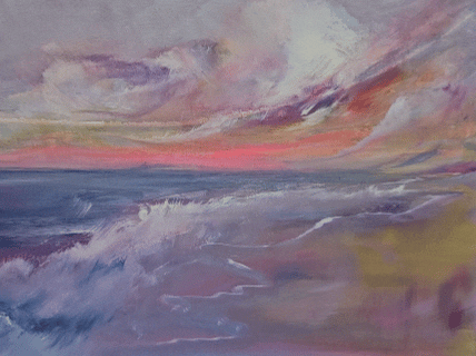 Pink Waves   - 30x40cm