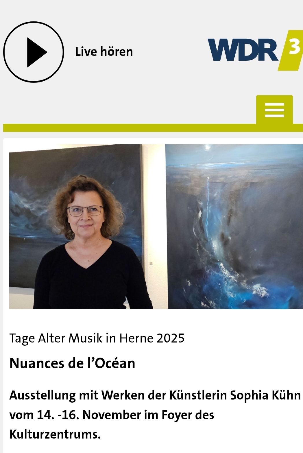 Mehr über den Artikel erfahren Nuances de l’Océan – Kulturzentrum Herne – 16. November