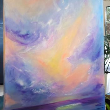 Cloud Journey in Luminous Silence  – 140x100cm