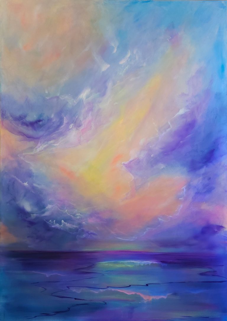 Cloud Journey in Luminous Silence  - 140x100cm