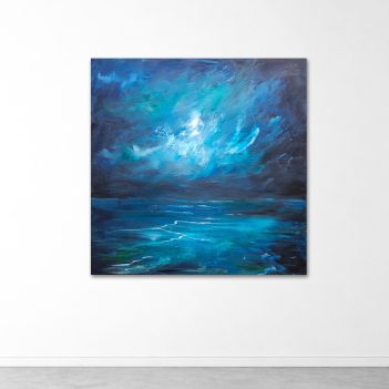 Azure Tempest  – 100x100cm