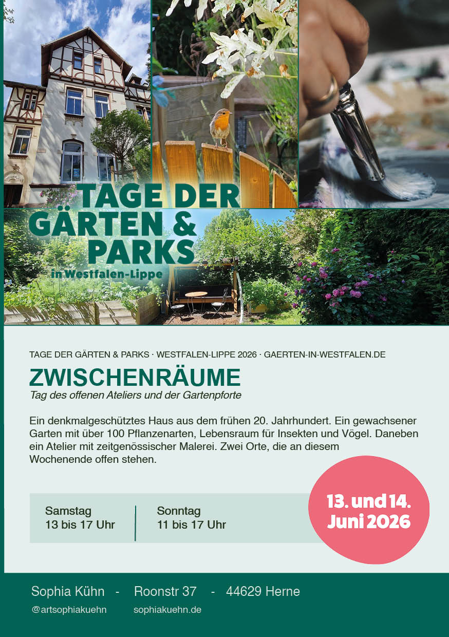Mehr über den Artikel erfahren Tag des offenes Ateliers und der Gartenpforte 2026 – Herne