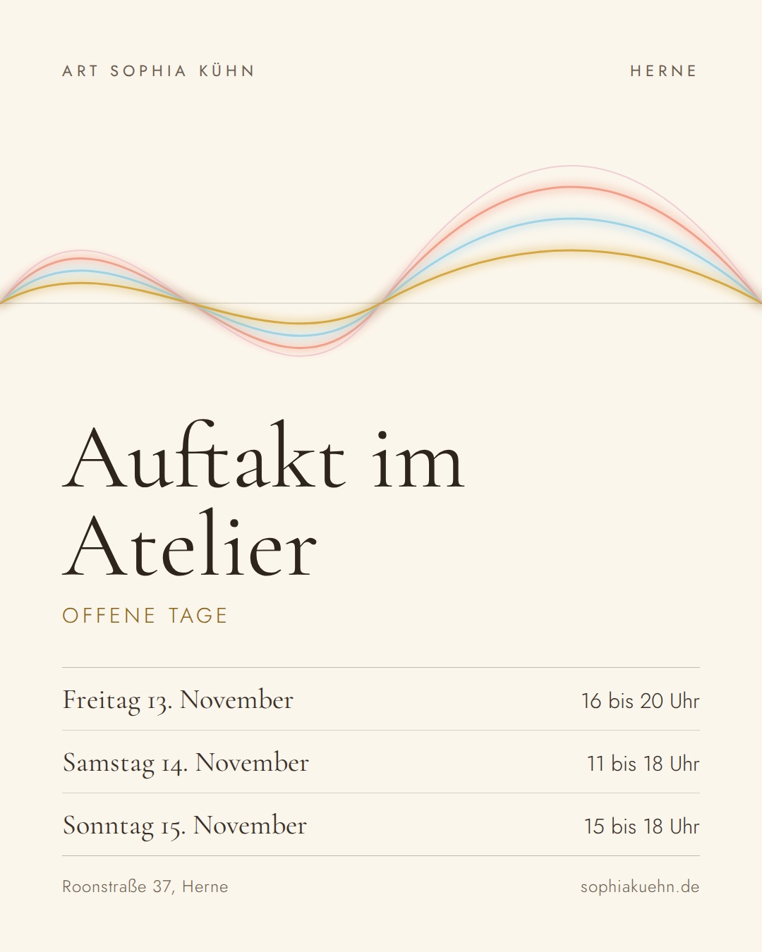 Mehr über den Artikel erfahren Auftakt im Atelier – 13. bis 15.  November 2026